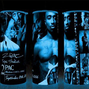 Glow in the Dark 2Pac Tupac Shakur Legendary Rap Cup Mug Tumbler 20oz